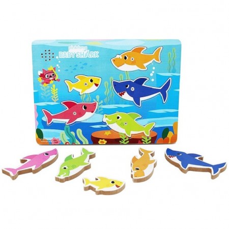 BABY SHARK puzzle in legno,...