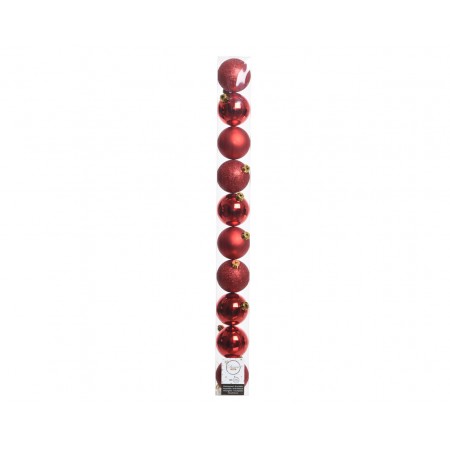 10 PALLE IN TUBO 60 MM  ROSSO